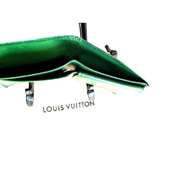 Vintage Louis Vuitton Epi Green Leather Wallet with LV Dust Cover 200691 - Picture 5 of 8
